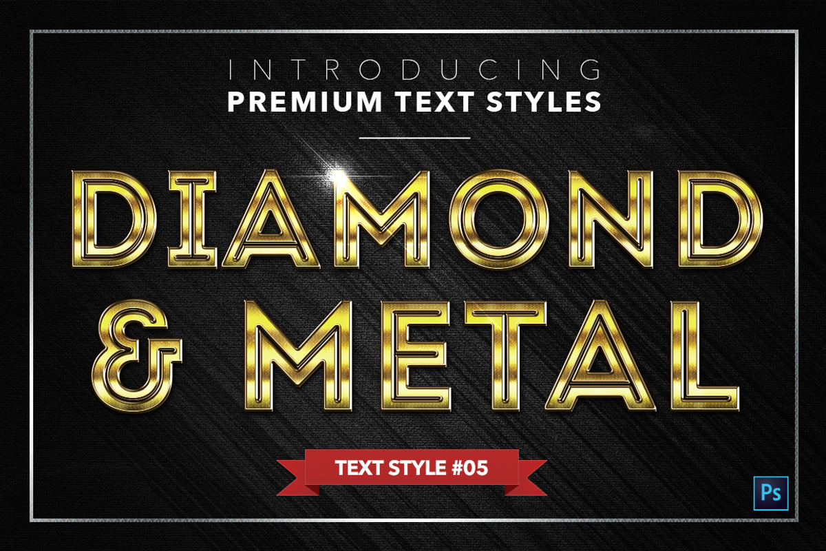 Diamond & Metal #2 - 16 Text Styles, a Layer Style Add-On by Jonas Stensgaard (Photo 6 of 19)