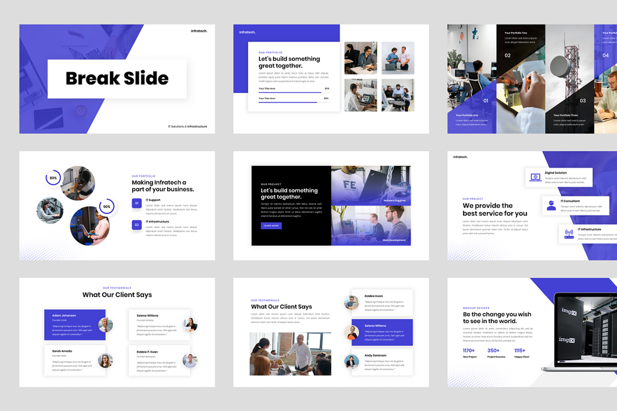 Infratech - IT Solutions PowerPoint, a Presentation Template by Biwarastudio (Photo 4 of 5)