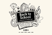 Back to School vector clipart set, an Education Illustration by VerAna (Thumbnail 1 of 14)