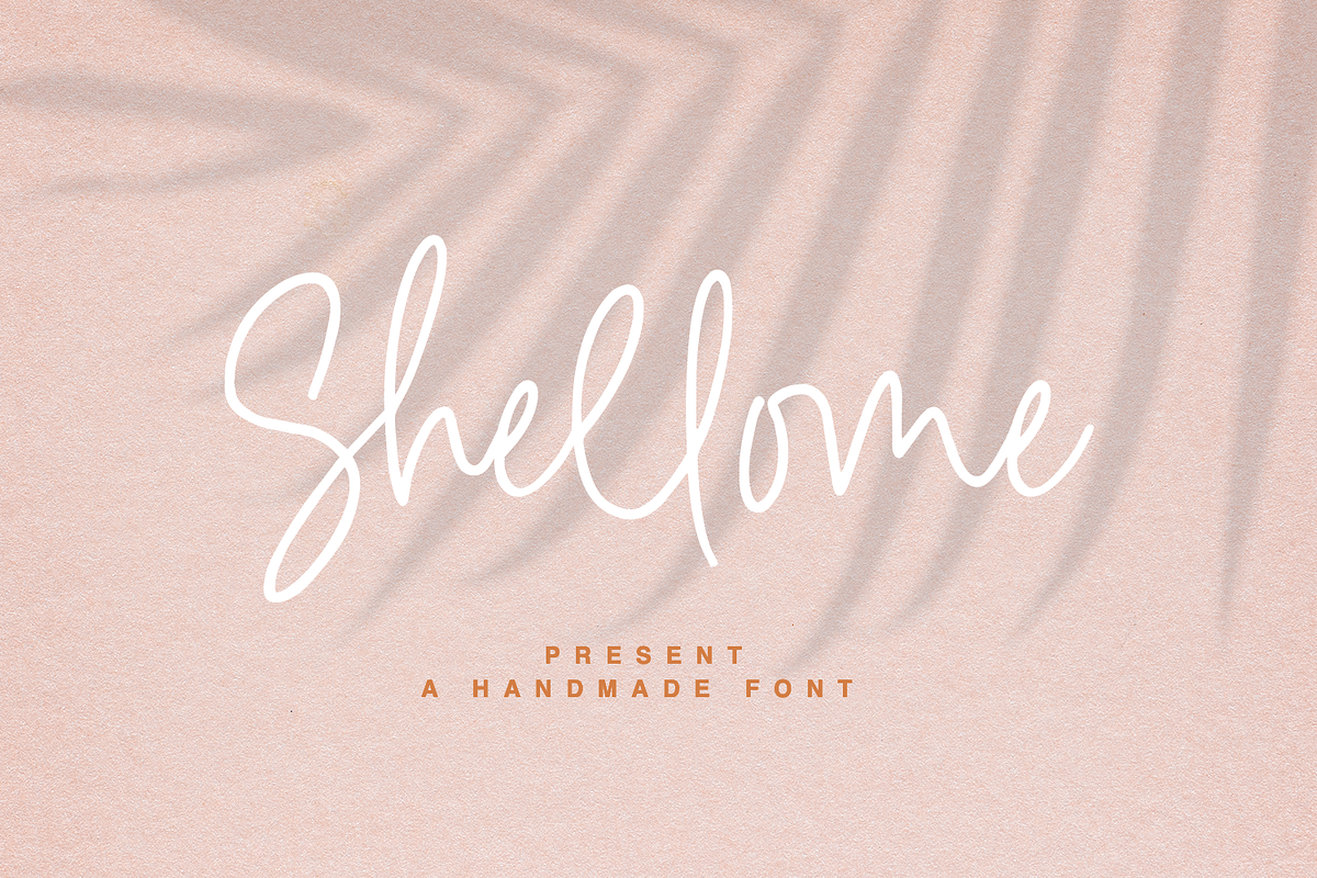 Shellome a handmade font, a Script Font by Quothron (Photo 1 of 7)