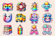 Kawaii School Sublimation Stickers, an Illustration by Dream Creation (Thumbnail 4 of 6)