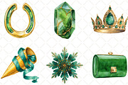 Emerald Nights Green Gold New Year, an Illustration by Black Bird Studio (Thumbnail 4 of 6)