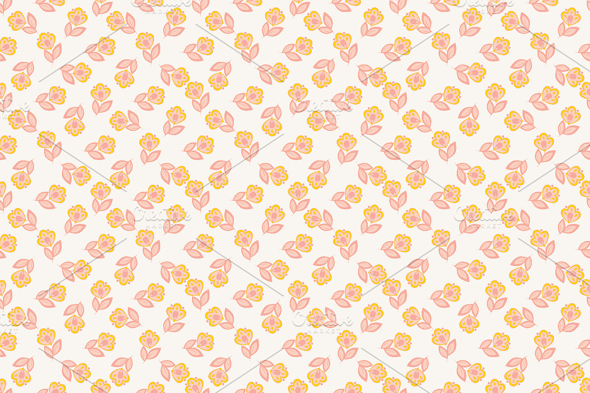 4 Cute summer fabric floral patterns, a Pattern Graphic by antalogiya (Photo 3 of 5)