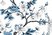 CHINOISERIE SPRING BLOSSOMS Seamless, a Texture Illustration by RefinedFantasyStudio (Thumbnail 2 of 9)