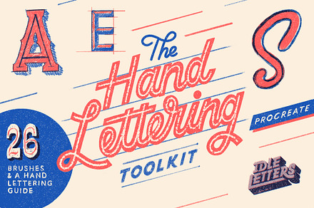 The Procreate Hand Lettering Toolkit, a Brush Add-On by Idle Letters