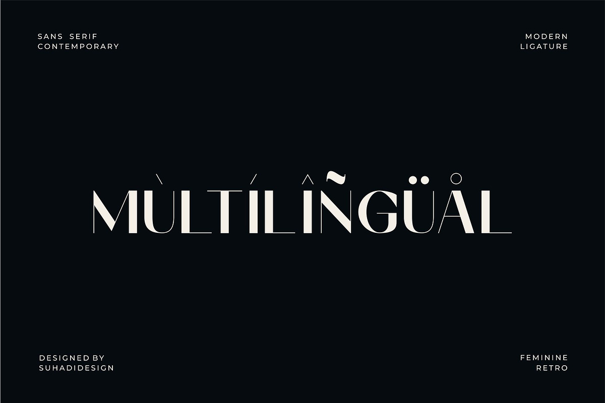 Camela Nabila - Modern Ligature Font, a Sans Serif Font by suhadidesign (Photo 13 of 15)