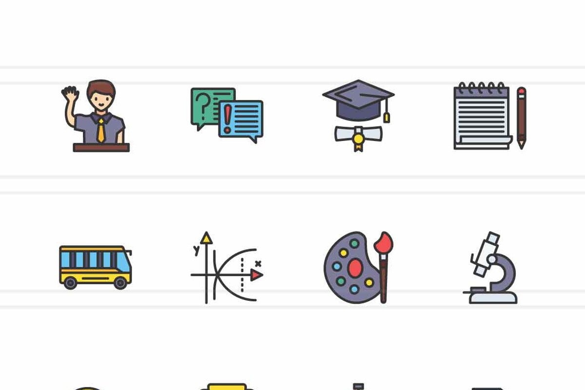 25 Teachers Day Filled Line Icons, an Icon by IconBunny (Photo 2 of 2)