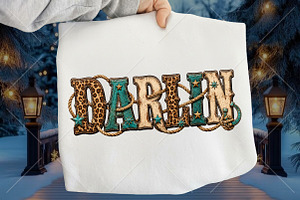 Darlin Leopard Western Cowgirl PNG, a Seasonal Illustration by Canvas Craft