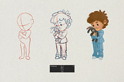 Character Design Kids. Stamp Brushes, a Brush Add-On by Maria Summer (Thumbnail 8 of 10)