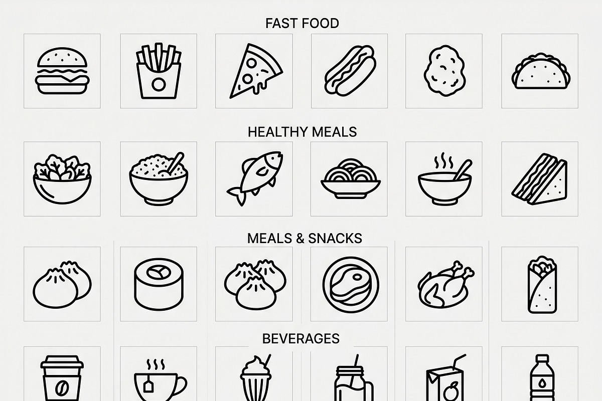 Vector Bundles Kitchen Outline Icons, an Outline Icon by adenpinkstore (Photo 5 of 10)