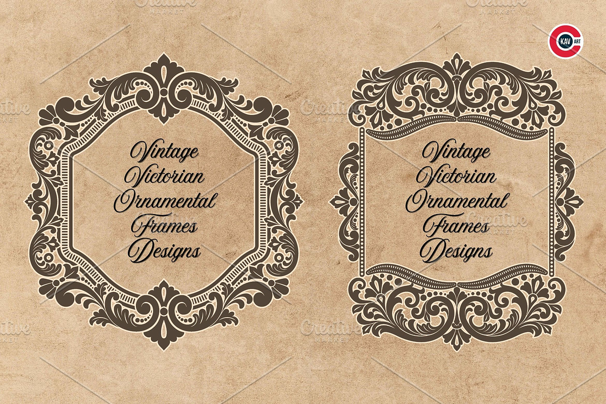 Vintage Victorian Ornamental Frames, a Decorative Illustration by C-Kav (Photo 6 of 7)