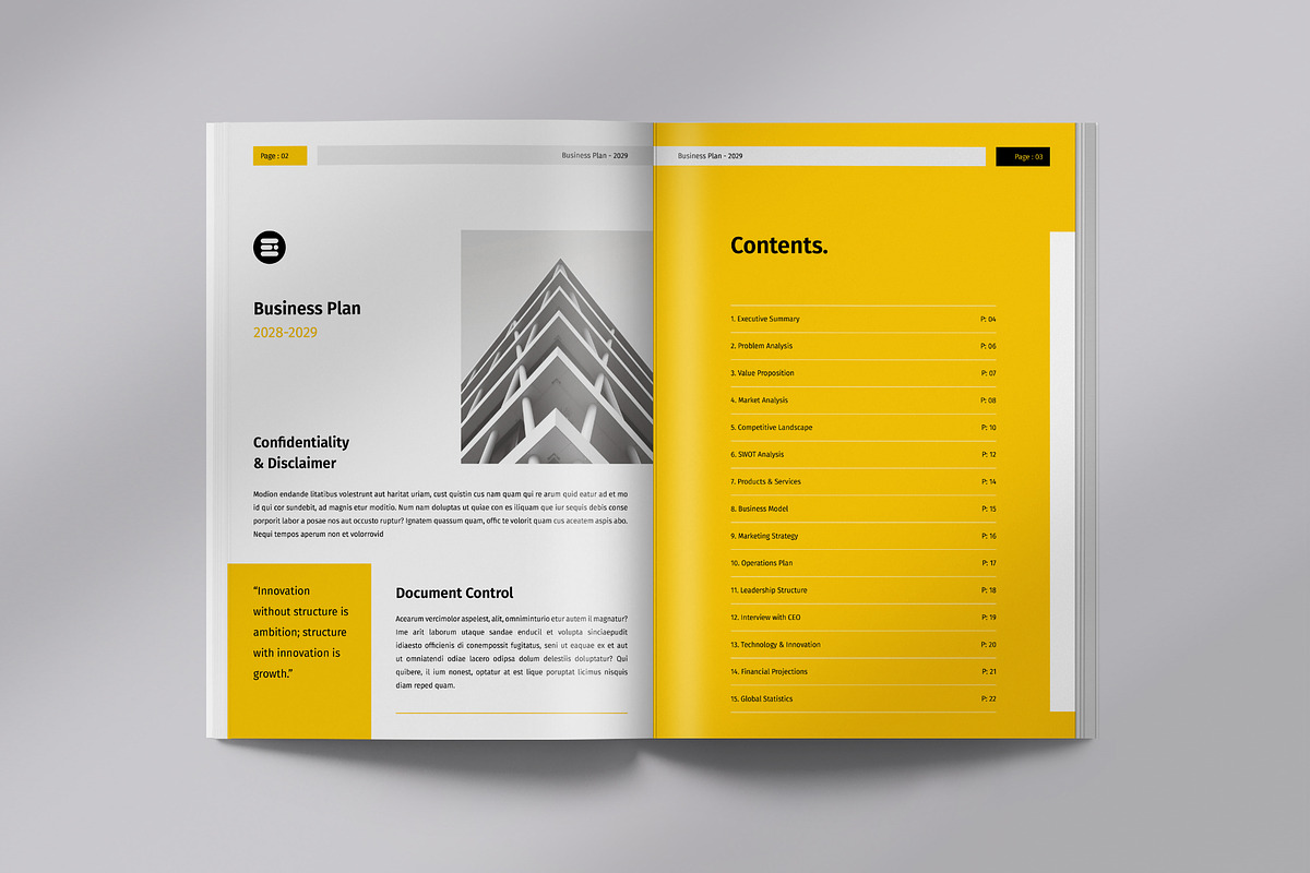 Business Plan | Canva & InDesign, a Brochure Template by Orcshape Studio (Photo 4 of 12)