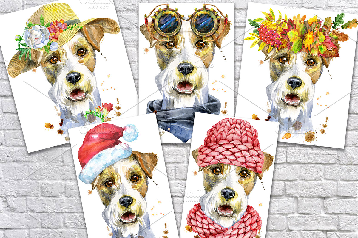 Watercolor friendly airedale terrier, an Animal Illustration by Watercolor fantasy (Photo 5 of 5)