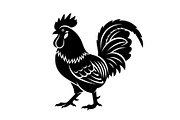 Rooster Chicken Silhouette Bundle, an Illustration by Designs_River (Thumbnail 25 of 51)