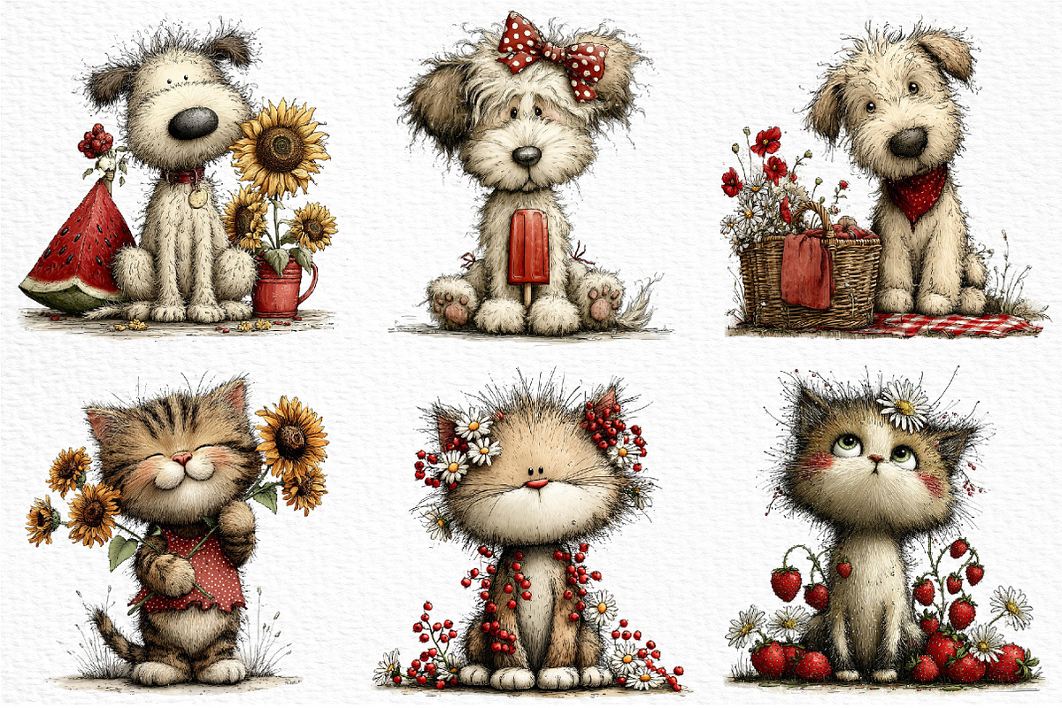 Whimsical Summer Animals Clipart, an Illustration by Craft Nest (Photo 5 of 11)