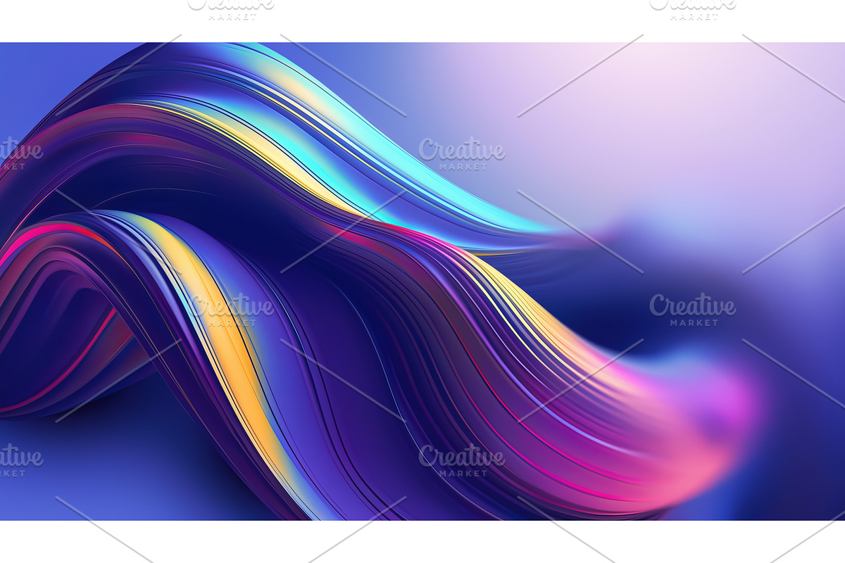 Vibrant Abstract Waves in Colorful, an Illustration by BazziBa♥