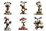 Whimsical Christmas Dog Clipart, an Illustration by Craft Nest (Thumbnail 6 of 10)