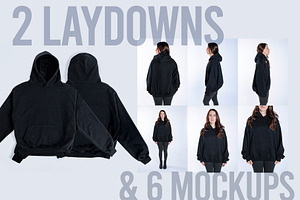 RUE PORTER Black Hoodie Mockups