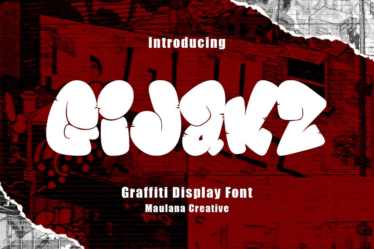 Gijaks Graffiti Display Font, a Handwritten Font by Maulana Creative (Photo 1 of 7)