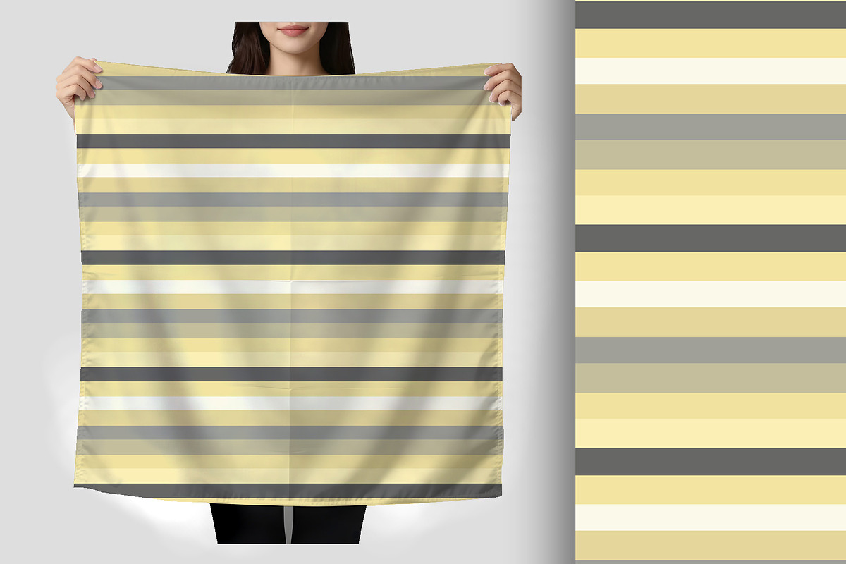 Butter Yellow and Grey Stripe 3, a Pattern Graphic by Sharon Schwalbe (Photo 3 of 6)