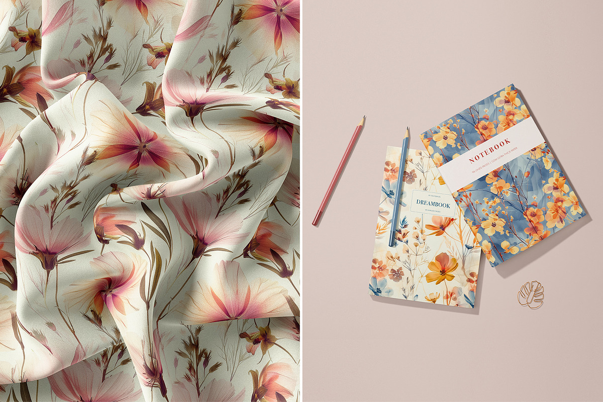 Wildflower Meadow Floral Patterns, a Pattern Graphic by Ninterints (Photo 14 of 19)