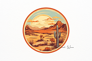 Elegant Cowboy Round Logo Clipart, a Person Illustration by New-School-Wave (Thumbnail 4 of 5)