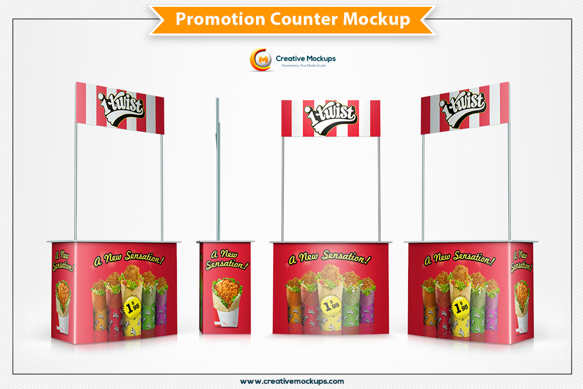 Promotion Counter Mockup, an Advertising Mockup by Plus Media (Photo 1 of 5)