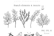 Meadow Wildflower Line Art Bundle, a Decorative Illustration by Sunshine Art (Thumbnail 14 of 18)