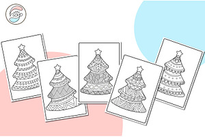 Christmas Zen Tangle Coloring Pages