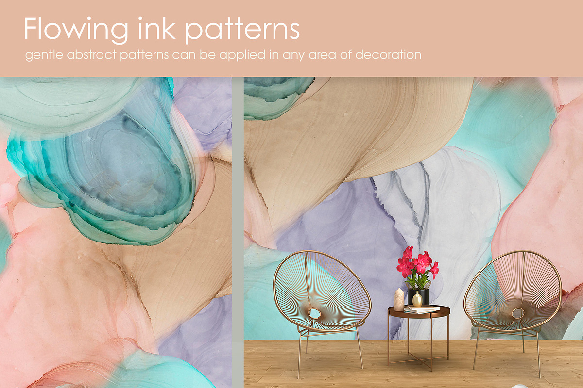 Flowing ink seamless patterns, a Pattern Graphic by ANAKOTO (Photo 2 of 11)