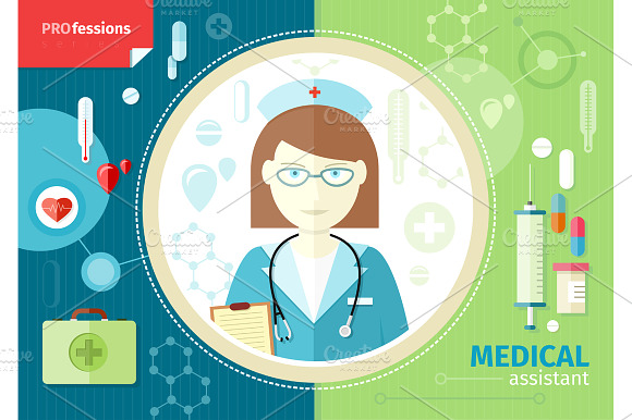 Profession concept with medical preview 2