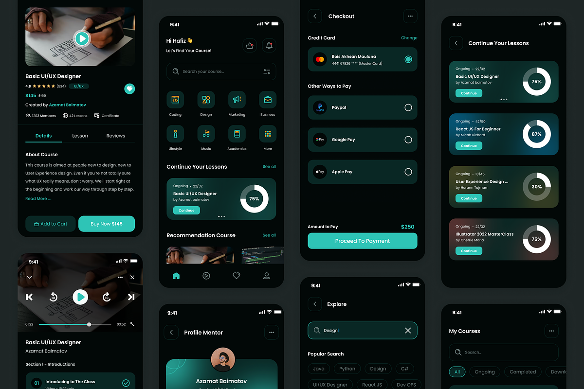 My Course UI Kit, a Templates & Theme by Kawalan Studio (Photo 4 of 6)
