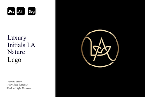 Luxury Initials LA Nature Logo, a Branding & Logo Template by Luxury Logos