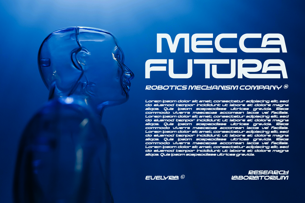 Sheirav - Futuristic Ligature Font, a Sans Serif Font by RagamKata (Photo 4 of 10)