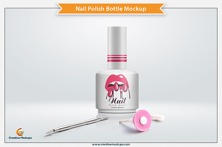 Nail Polish Bottle Mockup
