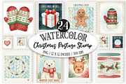 Faux Yarn Christmas Postage Stamp, an Illustration by Designking (Thumbnail 1 of 5)