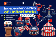 Independence Day of United State, a Furniture 3D Model by orenjidesign (Thumbnail 1 of 8)
