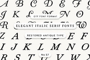 Vintage Italic Serif Font