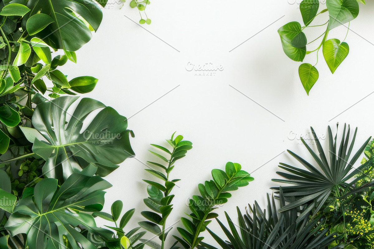 99 Frames of green leaves, a Nature Photo by Handmadefont (Photo 30 of 100)