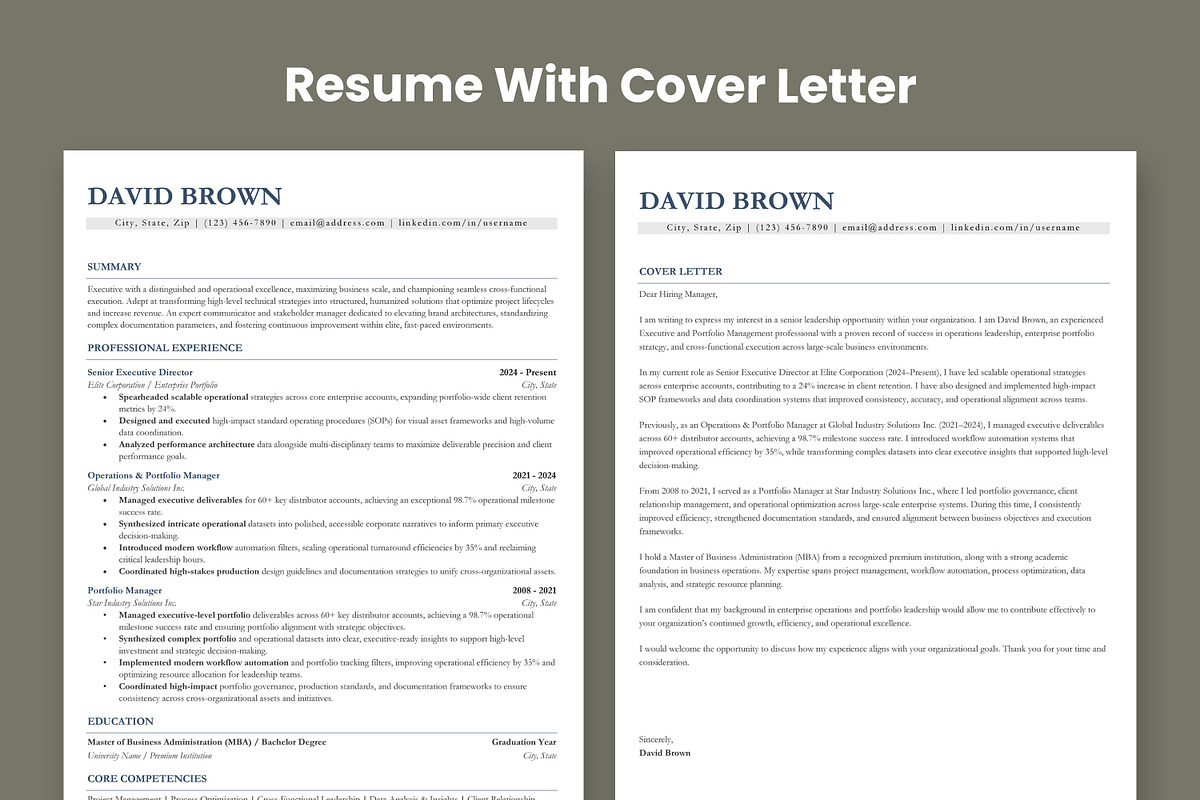 ATS Resume Template | Clean CV, a Resume Template by Anjum Ilyas (Photo 4 of 7)