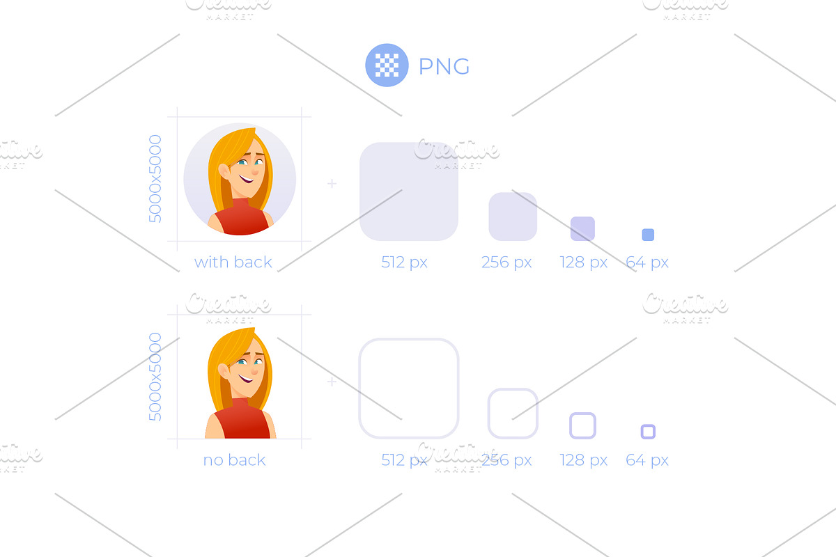 %SALE% -People Avatars Collection, a Work Illustration by VectorVision (Photo 4 of 10)
