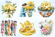 Yellow Chinoiserie Mothers Day PNG, an Illustration by Craft Nest (Thumbnail 5 of 5)