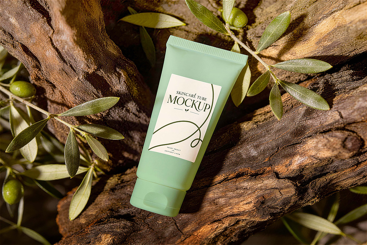 Natural Skincare Tube Mockup, a Packaging Mockup by Pitchlook.Studio (Photo 3 of 4)