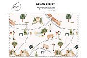 Train Landscape Railway pattern, a Pattern Graphic by Milatoo (Thumbnail 3 of 4)