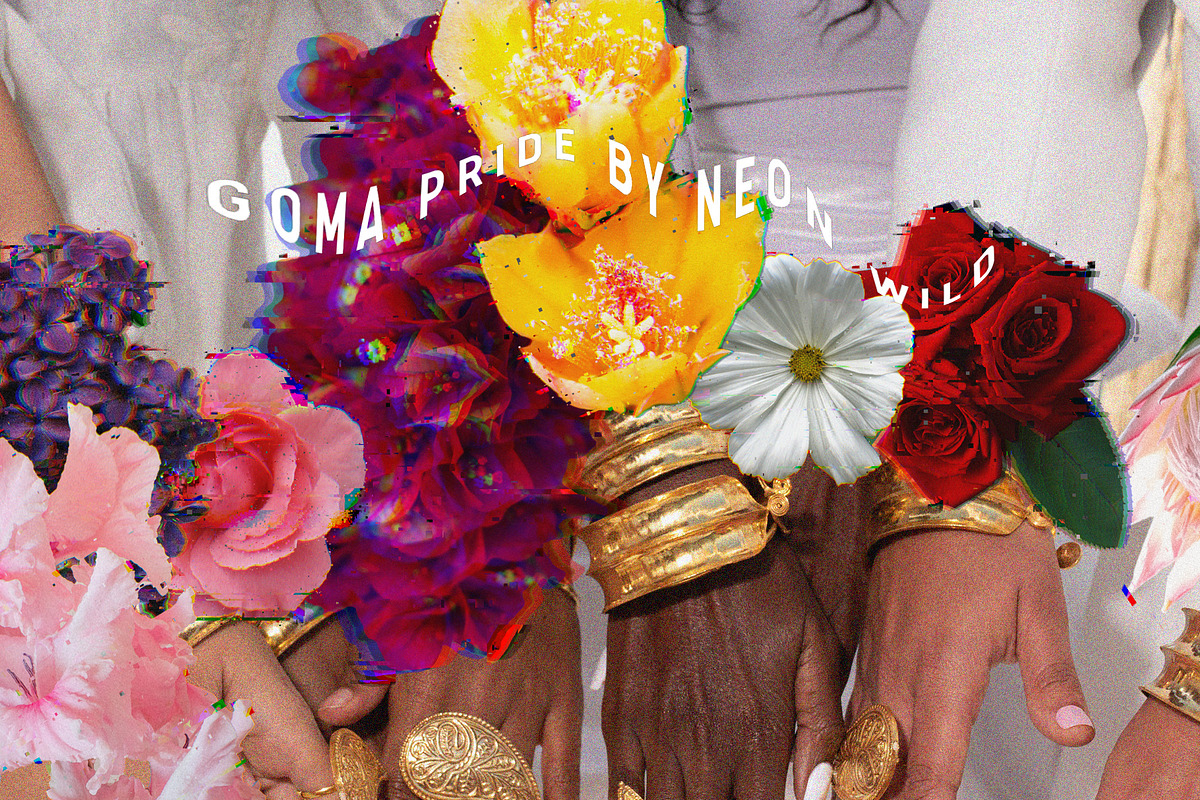 Pride Glitch Floral Collage Kit, an Object Graphic by Neon Wild (Photo 3 of 12)