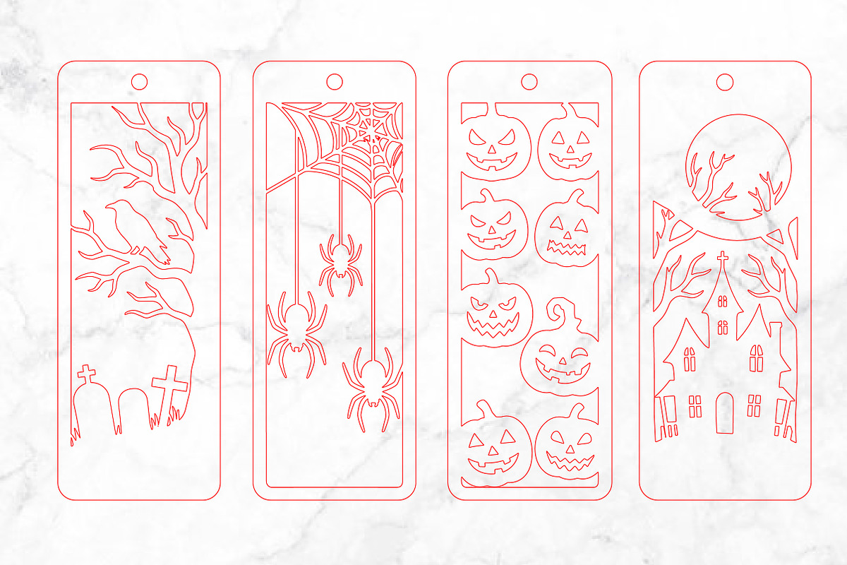 Halloween Bookmark Laser Cut SVG, an Object Graphic by Rose Art (Photo 3 of 3)