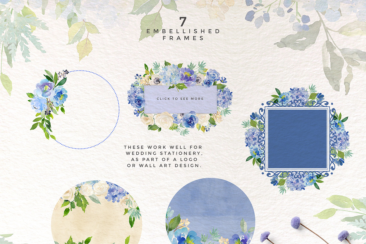 Serene Flower Clipart Set, an Illustration by Twigs and Twine (Photo 2 of 10)