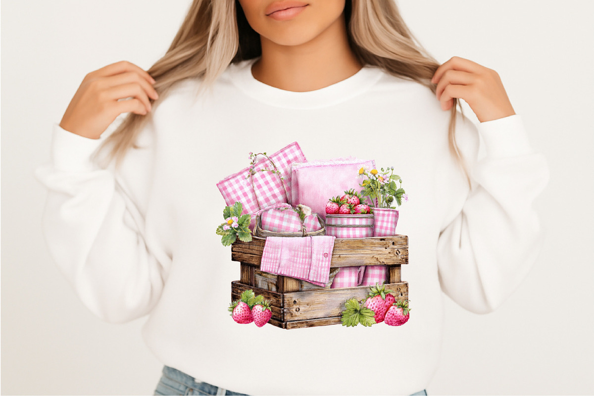 Bohemian Pink Gingham Summer Clipart, an Illustration by SVGArt (Photo 4 of 9)