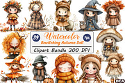Bewitching Autumn Doll Clipart, an Illustration by DreamCafeArt (Thumbnail 1 of 7)