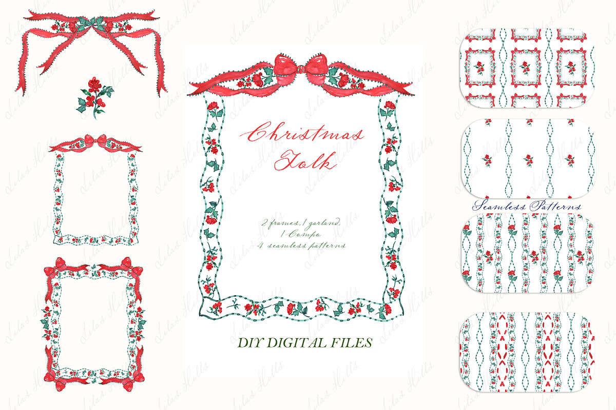 Christmas Clipart DIY FOLK, an Illustration by LABFcreations (Photo 2 of 5)